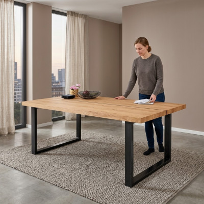 Dining table metal legs table natural wood new loft furniture tables furnishings