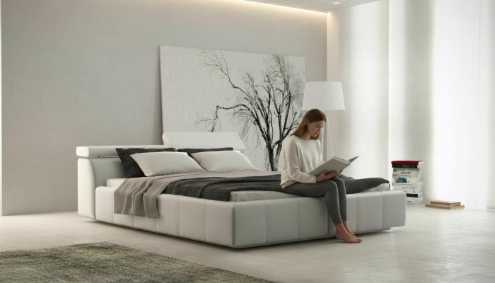 Designer bed upholstery hotel double beds multifunctional beds 180 x 200 new