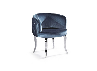 Design chair textile dining stainless steel armchair lounge seat