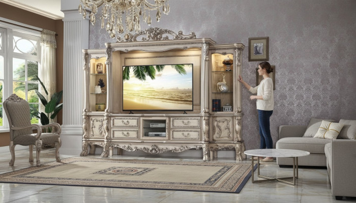 Living room wall unit set: display cabinet, cupboard, shelf set, wall units, shelf, TV wall.