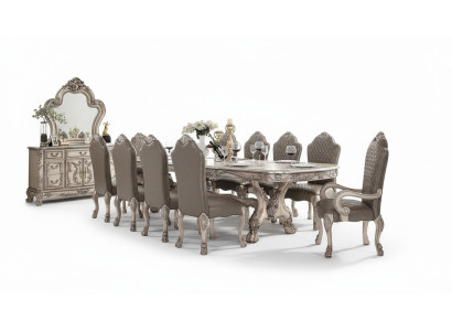 Group of armchairs wood 10x chair set dining room upholstered chairs armchair chair baroque