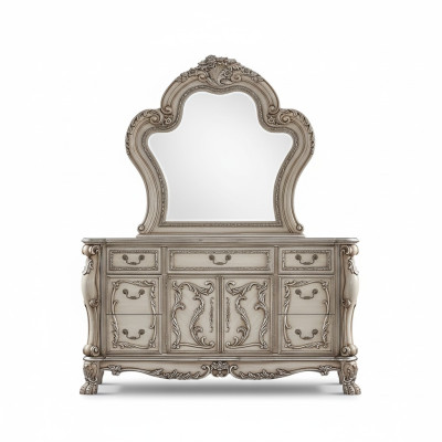 Sideboard Silver Baroque Wood Style Classic Italian Furniture Design Dresser New