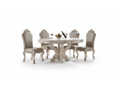 Dining room set dining group wood table tables 7-piece complete set dining table 6x chairs