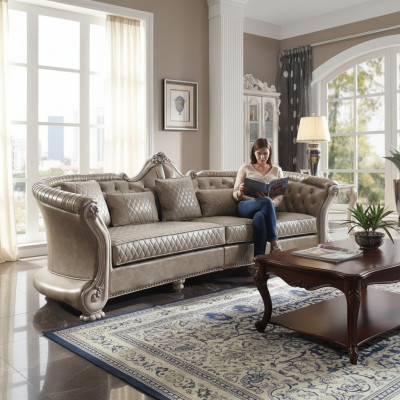 Big XXL Sofa Couch Classic Furniture Upholstered Sofas 4-Seater Baroque Textile Couches
