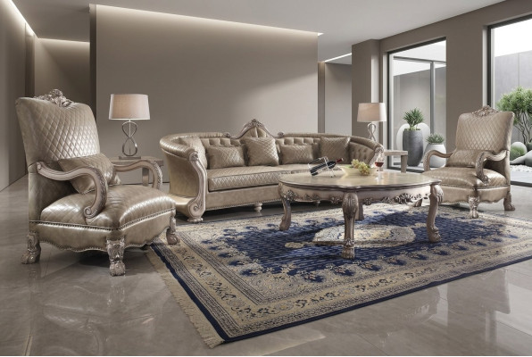 Sofa upholstery coffee table wood 4-piece luxury furniture sofa set couch sofas set