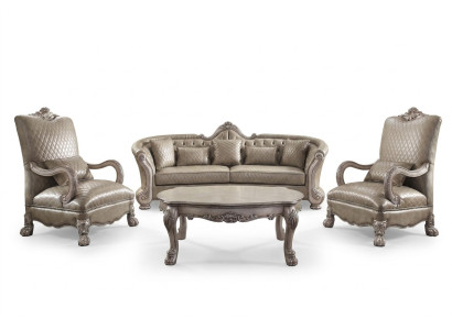 Sofa upholstery coffee table wood 4-piece luxury furniture sofa set couch sofas set