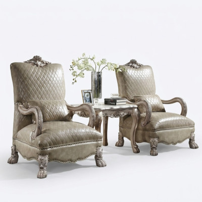 Armchair Hotel Upholstered Chairs Classic Single Seater Wood Leather Living Room Baroque