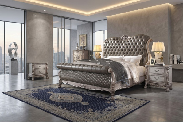 Bed double beds hotel 180x200 Italian furniture luxury baroque