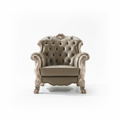 Baroque Armchair Single Upholstered Sofa Couch TV Couches Design Living Room New