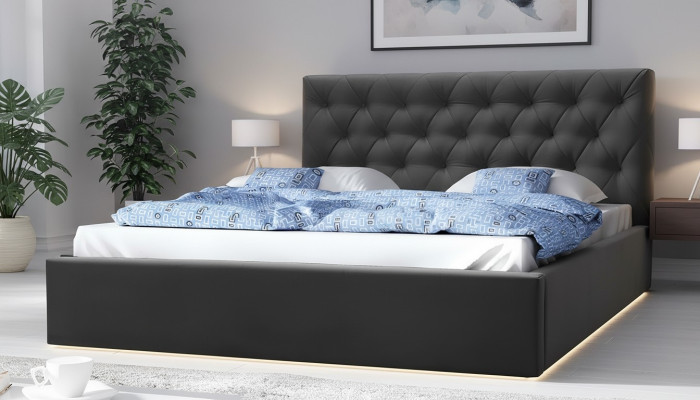 Luxury bed, marital bed style furniture, bedroom hotel beds 180x200 Chesterfield