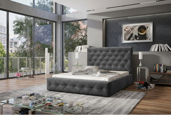 Modern wood designer bed noble furniture beds double new bedroom
