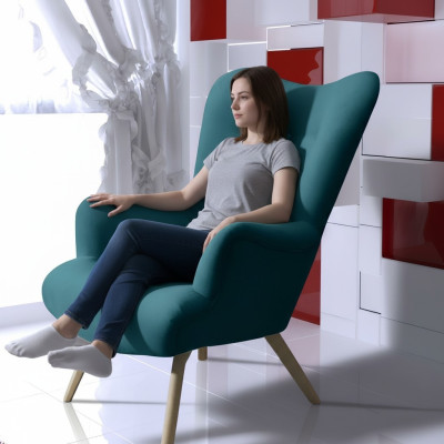 Armchair Single-Seater Lounge Club Furniture Wingback Chair Sofa Couch TV Upholstery New