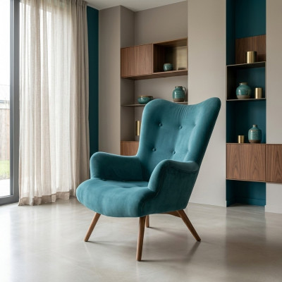 Armchair Single-Seater Lounge Club Furniture Wingback Chair Sofa Couch TV Upholstery New