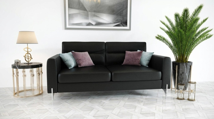 Elegant Design Luxury Velvet Fabric Sofa Couch Upholstery 2 Seater