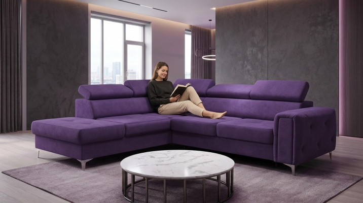 Design corner sofa L-shape couch upholstery luxury living room soft style couches new