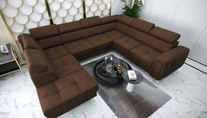 U-shaped sofa fabric sofa couch living landscape design modern leather sofas brown new