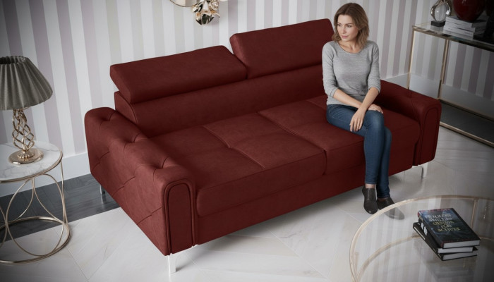 Design Couch Luxury Upholstered Furniture Sofa Couch Seat Leather Textile New 186x100cm