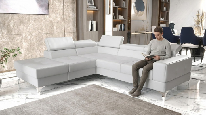 L-shaped sectional sofa couch multifunctional design modern textile
