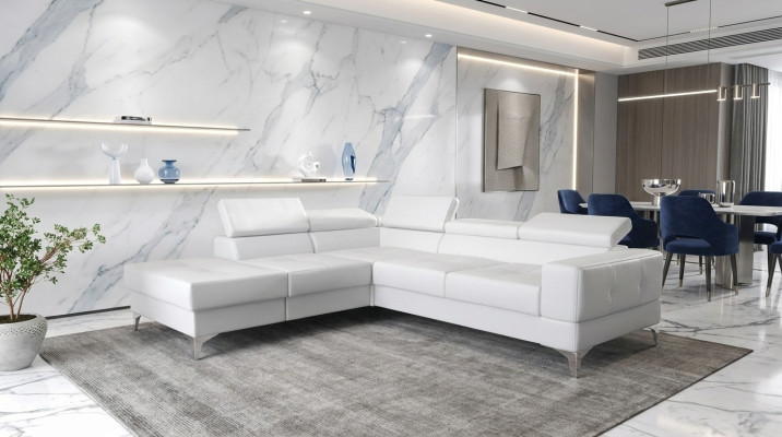 L-shaped sectional sofa couch multifunctional design modern textile