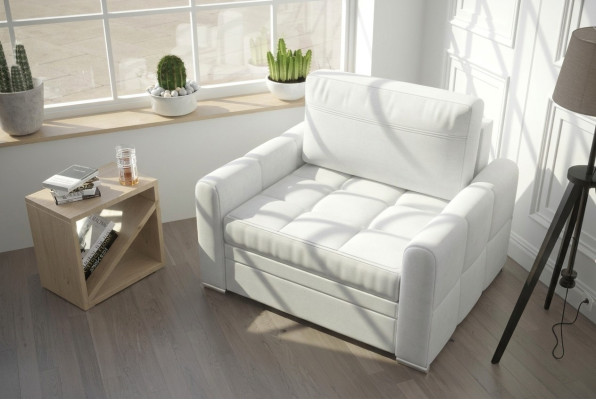 Luxury TV Relax Chesterfield Club Armchair Lounge 1-Seater Fabric