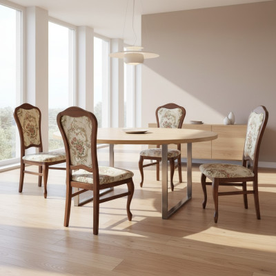 Chair cushion design lounge kitchen seat set armchair new 4x chairs new