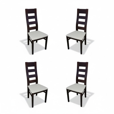 Chairs Restaurant Dining Room Fabric New Design Set 4x Armchair Chair Wood Textile Upholstered