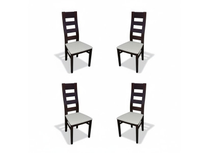 Chairs Restaurant Dining Room Fabric New Design Set 4x Armchair Chair Wood Textile Upholstered