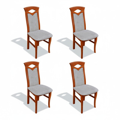 Chair Set Armchair Design Upholstery Fabric Textile Dining Living Room 4x Chairs New