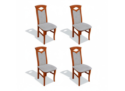 Chair Set Armchair Design Upholstery Fabric Textile Dining Living Room 4x Chairs New