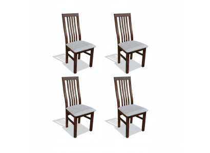 Textile Seat Armchair Set New Club TV Chair 4x Dining Room Upholstered Chair Lounge