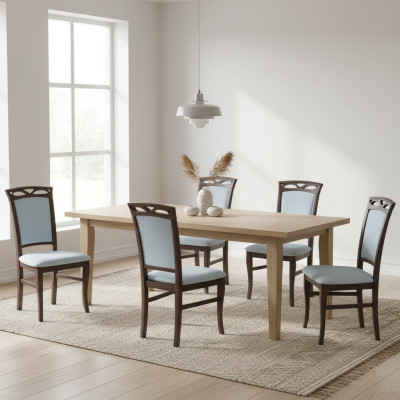 Dining chair armchairs dining chairs new textile set of 4 solid wood chair
