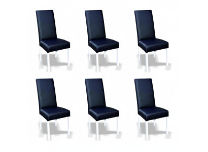 Set of 6x Armchairs Chairs Group Chair Set Complete Dining Room Set