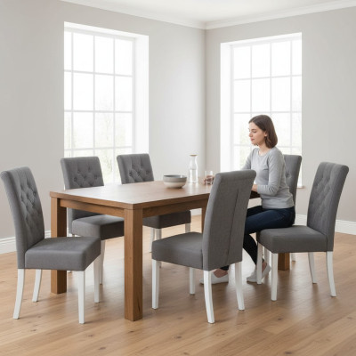 Complete set of 6x armchairs, chair group dining room set