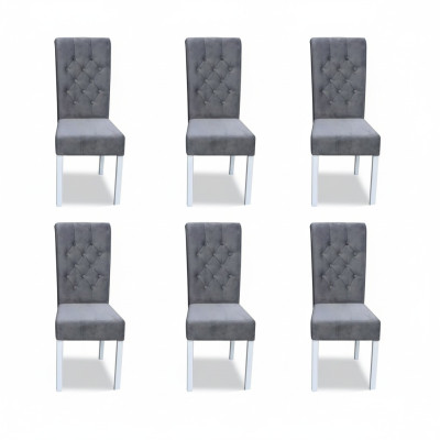 Complete set of 6x armchairs, chair group dining room set