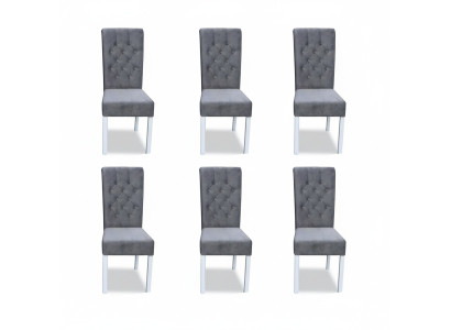 Complete set of 6x armchairs, chair group dining room set