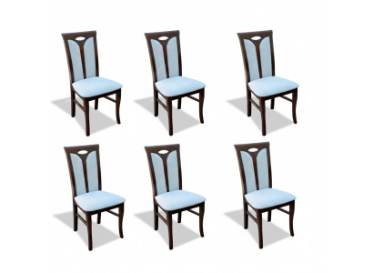 Set of chairs, lounge set, dining 6x chair design, upholstered seat chairs, chair groups