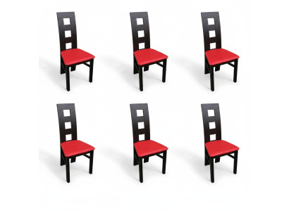 Design Set 6x Armchair Chair Group Textile Upholstered Chairs Gastro Dining Room Fabric