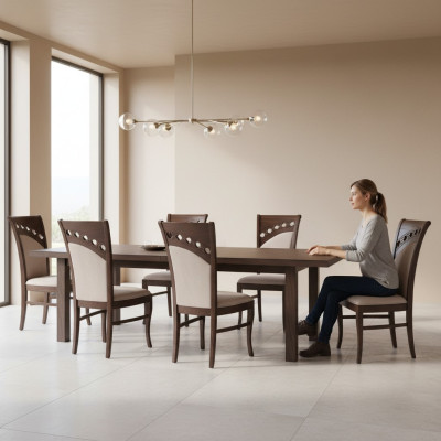 Suite kitchen living room dining room set designer chair set 6x upholstered chairs
