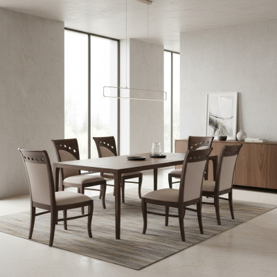 Suite kitchen living room dining room set designer chair set 6x upholstered chairs