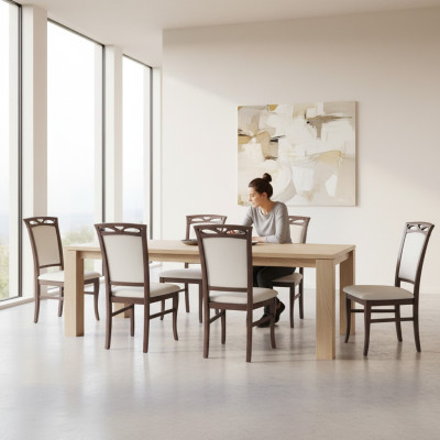Chairs Upholstery Hotel Textile Chair Set Group Chairs Suite 6x Group Armchairs