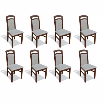Chair 8x dining room upholstered chair TV textile kitchen chair set new club lounge