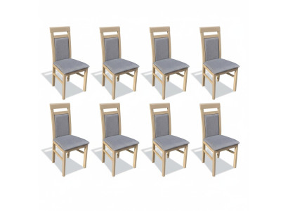 Suit Armchair Luxury New 8x Chairs Chair Upholstery Design Lounge Dining Seating Group