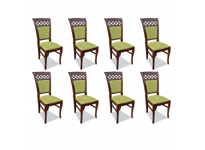 Chair 8x Dining Room Upholstered Chair Lounge Fabric Seat Armchair Set New Club TV