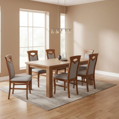 Dining room chair wood upholstered chairs gastro dining room 8x solid wood armchair furniture