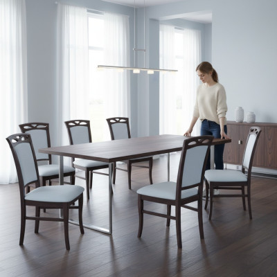 Designer set dining room cushioned seat chairs complete set K12 8x chair