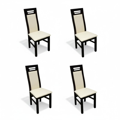 Complete Set K65 4x Designer Chair Set Dining Room Textile Upholstered Seat Chairs