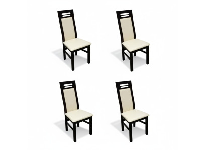 Complete Set K65 4x Designer Chair Set Dining Room Textile Upholstered Seat Chairs