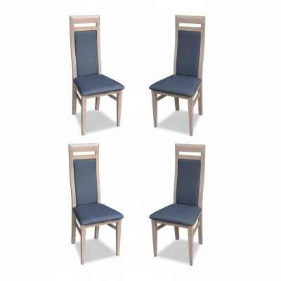 Chairs Kitchen Dining Room Fabric Wood Set of 4x Design Chair Textile Armchair Upholstered