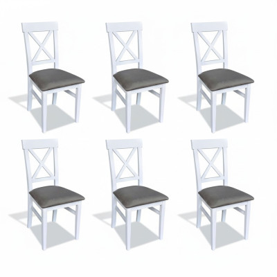 Upholstered Chair Set Group Chairs Dining Group Suite 6xGroups Textile Armchair Kitchen
