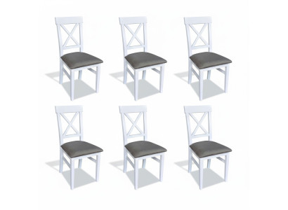 Upholstered Chair Set Group Chairs Dining Group Suite 6xGroups Textile Armchair Kitchen